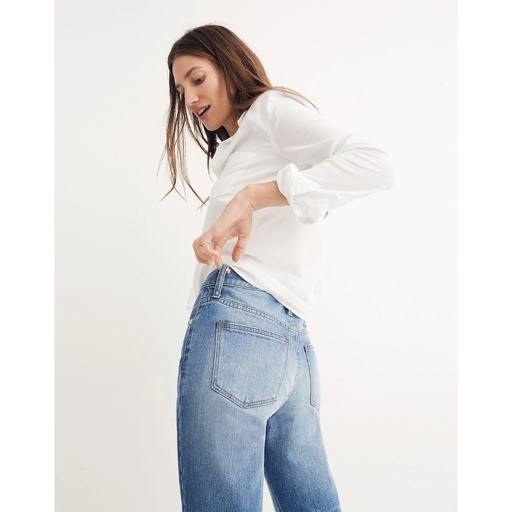 Madewell Blue Ankle Cropped Jeans - Picture 3 of 12